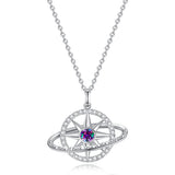 FANCIME „Stellar Promise“ Alexandrit-Halskette aus Sterlingsilber (Geburtsstein Juni)