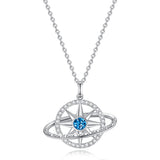FANCIME „Stellar Promise“ Topas-Geburtsstein-Halskette aus Sterlingsilber für Dezember