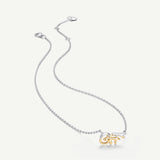 Molten Love MOM Letter Necklace in Sterling Silver