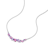 „Wisteria Whisper“ Blumenbarren-Halskette aus Amethyst und Silber