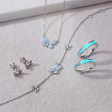FANCIME „Starlight Butterfly“ Ohrringe aus leuchtendem Emaille und Sterlingsilber