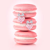 FANCIME „Bow For Princess“ Ohrringe in Rosa Herzform aus Sterlingsilber 
