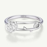 Rose Pin Silver Ring