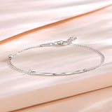 Lächeln Horizontale Linie Platin Armband