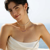 „Wisteria Whisper“ Flower Bar Amethyst Silber Ohrringe