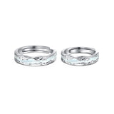 FANCIME „Light Year“ Leuchtende, verstellbare Partnerringe aus Sterlingsilber
