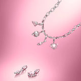 Pink Guardian Heart Silver Charm