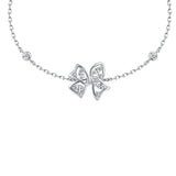 FANCIME „Blooming Bow“ Schmetterlings- und Blumenschleifen-Armband aus Sterlingsilber
