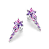 „Wisteria Whisper“ Flower Bar Amethyst Silber Ohrringe