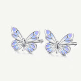 FANCIME „Starlight Butterfly“ Ohrringe aus leuchtendem Emaille und Sterlingsilber