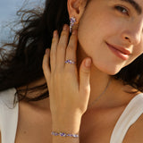 „Wisteria Whisper“ Ohrringe aus rosa Turmalin und Silber