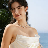 Wisteria Bloom Drop Pearl Silver Earrings