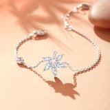 Bracelet élégant en argent sterling "Maple Majesty"
