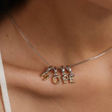 Molten Love Initial Charm Letter P in Sterling Silver