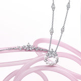 FANCIME "Vega Aureole" Funkelnder Stern Alpha Lyrae Sterling Silber Halskette 