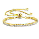 FANCIME "The One" Moissanite Sterling Silver Bolo Tennis Bracelet
