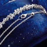 Starlit Aria Galaxy Tennis Halskette aus Sterlingsilber, verstellbar 
