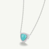 Trinity Essential Silver Necklace in Turquoise