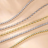 FANCIME „Tearline“ Klassisches Tennisarmband aus Sterlingsilber