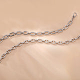 FANCIME "Thetis" Theta-Shaped Link Sterling Silver Chain Bracelet