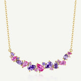 „Wisteria Whisper“ Blumenbarren-Halskette aus Amethyst und Silber