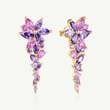 „Wisteria Whisper“ Flower Bar Amethyst Silber Ohrringe