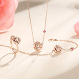 FANCIME „My Rose“ Diamant-Ohrstecker aus 14-karätigem Roségold