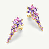 „Wisteria Whisper“ Flower Bar Amethyst Silber Ohrringe