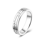 FANCIME "Starlit Melody" Couples Promise Sterling Silver Star Matching Rings
