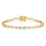 FANCIME „Tearline“ Klassisches Tennisarmband aus Sterlingsilber