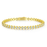 Klassisches Tennisarmband aus Sterlingsilber mit dem Aufdruck „Tearline“