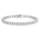 Klassisches Tennisarmband aus Sterlingsilber mit dem Aufdruck „Tearline“