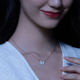 FANCIME "Starlight Butterfly" Luminous Enamel Sterling Silver Necklace