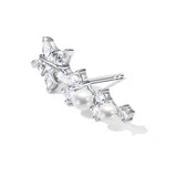 FANCIME "Vega Whisper" Twinkling Star Alpha Lyrae Sterling Silber Ohrstecker 