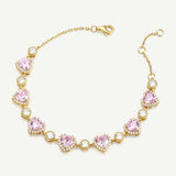 FANCIME „Ms Charming“ Halo Herz-Tennisarmband aus Sterlingsilber