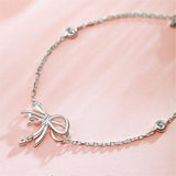 FANCIME "Satin Bow" Sterling Silver Sweet Strand Bracelet