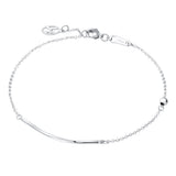 Lächeln Horizontale Linie Platin Armband