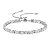 FANCIME "The One" Moissanite Sterling Silver Bolo Tennis Bracelet
