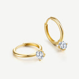 Boucles d'oreilles à goutte solitaire en diamant cultivé en laboratoire de 0,612 ct en or jaune 14K