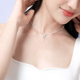 藤の蔓のシルバーネックレス