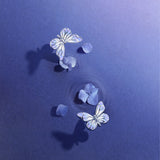 FANCIME „Starlight Butterfly“ Ohrringe aus leuchtendem Emaille und Sterlingsilber