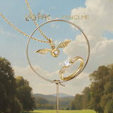 Harry Potter x FANCIME Goldener Schnatz Silberring