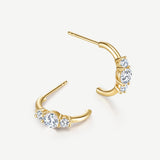 0.5 ct Lab Grown Diamond Trio Cluster Stud Earrings in 14K Yellow Gold