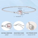 Armband „Unendliche Umarmung“ aus Sterlingsilber mit Unendlichkeitssymbol aus rosa Quarz