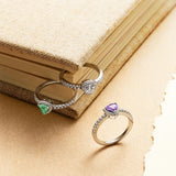 Balance Essential Silver Ring in Created Amethyst