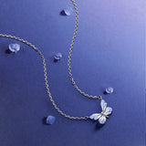 FANCIME "Starlight Butterfly" Luminous Enamel Sterling Silver Necklace