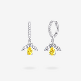 FANCIME "Honey Talk" Honeybee Hoop Sterling Silver Earrings Main