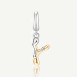 Molten Love Initial Charm Letter Y in Sterling Silver