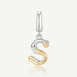Molten Love Initial Charm Letter S in Sterling Silver