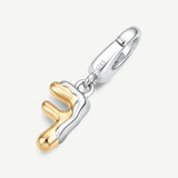 Molten Love Initial Charm Letter F in Sterling Silver